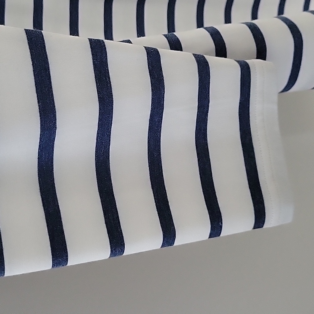 Fair Harbor Navy and White Striped Hoodie Long Sleeve Shirt, Size Large - Picture 4 of 9